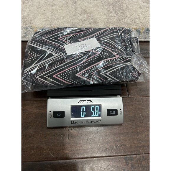 New Directions Black Pink Chevron Sleeveless Asymmetrical Hem Tank Top Sz Large - Picture 9 of 9